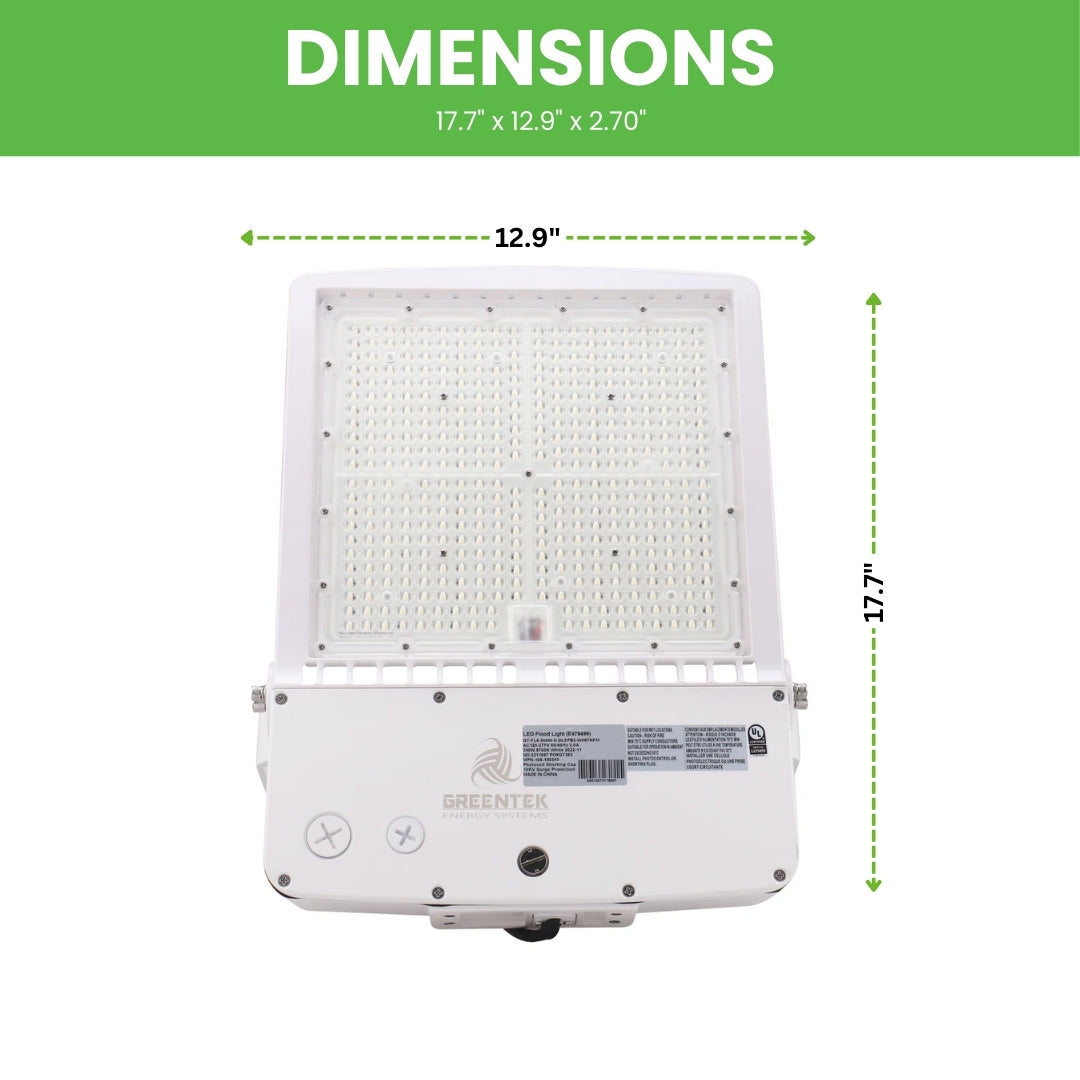 LED Flood Light - FL4 - 300W - 43500LM -  Flood Mount - White - DLC