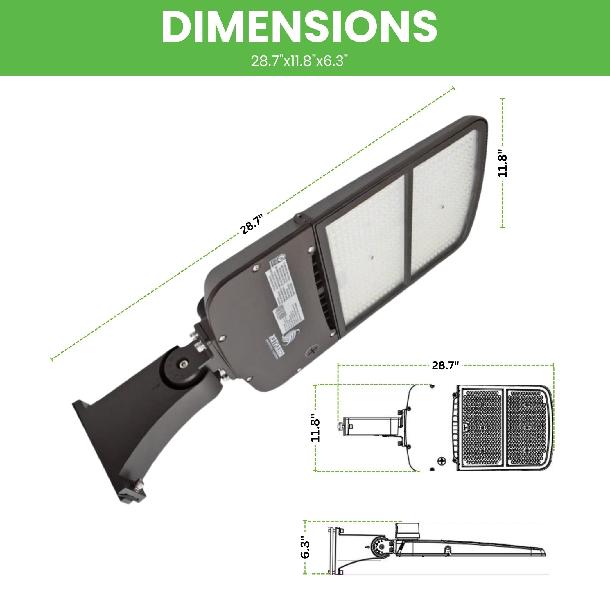 LED Street Light - 240W - 35,760 Lumens - Shorting Cap - Direct Mount - AL5 Series - UL+DLC 5.1