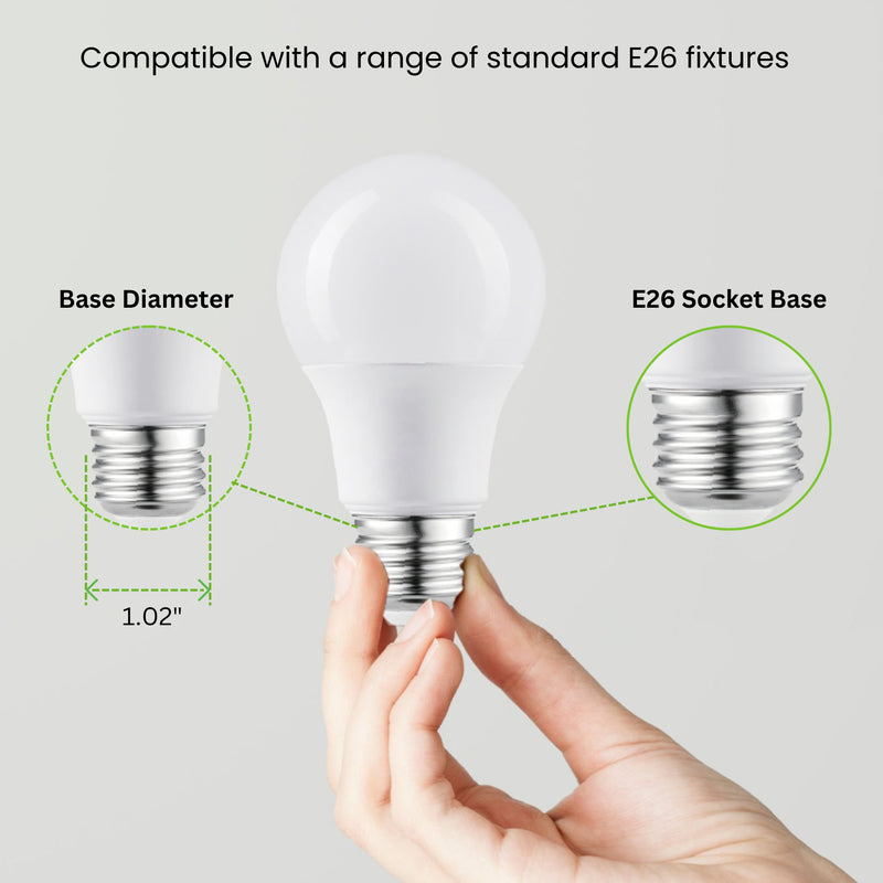 LED A19 Light Bulb - 9W - 800lm - 10 or 96 Pack - Dimmable - 60 Watt Equivalent - E26 - ETL