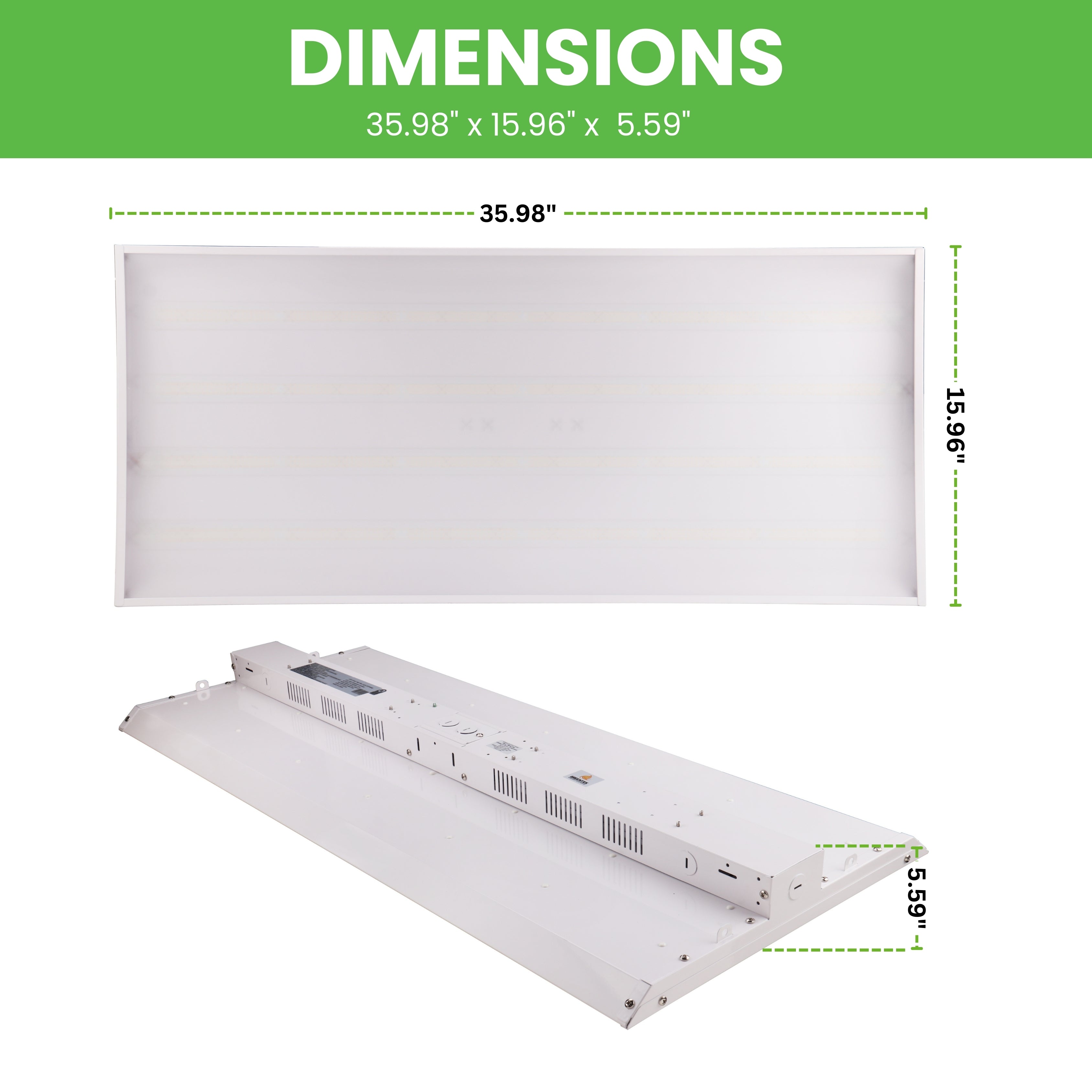 LED Linear High Bay - 220W - 30,565 LM -  LHBT- 3ft - Chain Mount - UL+DLC