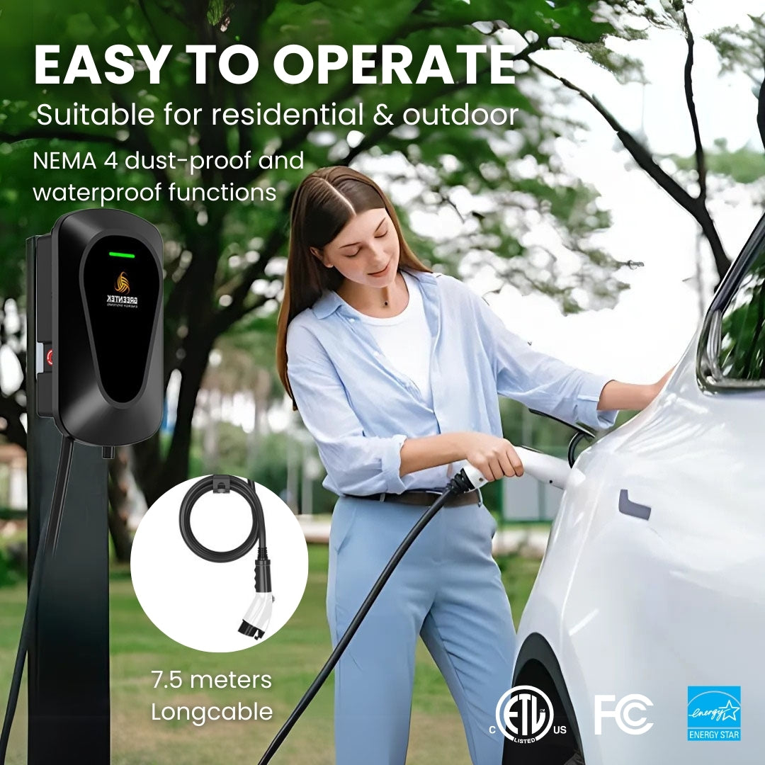 EV Charger 9.6KW - AE - NEMA 14-50 - 40A/25ft cable - ETL, FC, Energy Star Certified