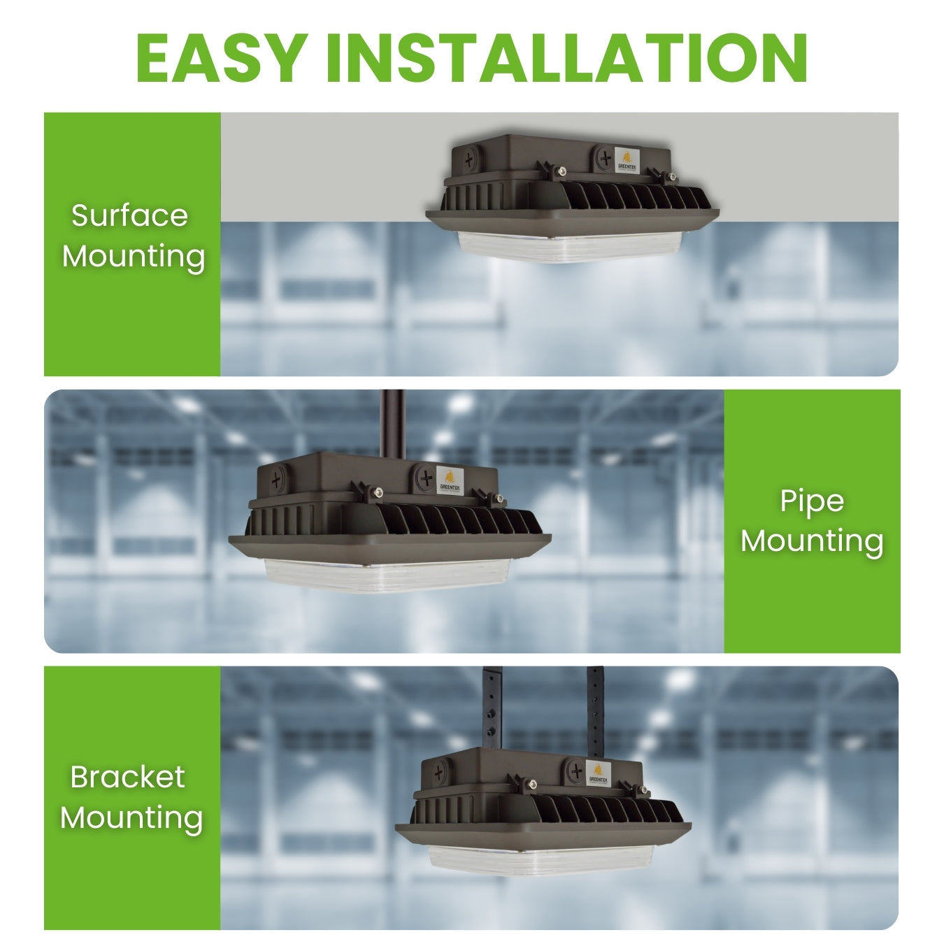 LED Canopy Light - 100W Outdoor Parking Garage Light - Brown - (UL+DLC Listed)