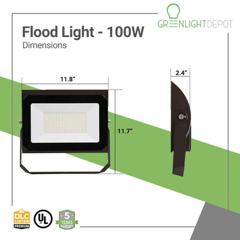dimensions of led flood light