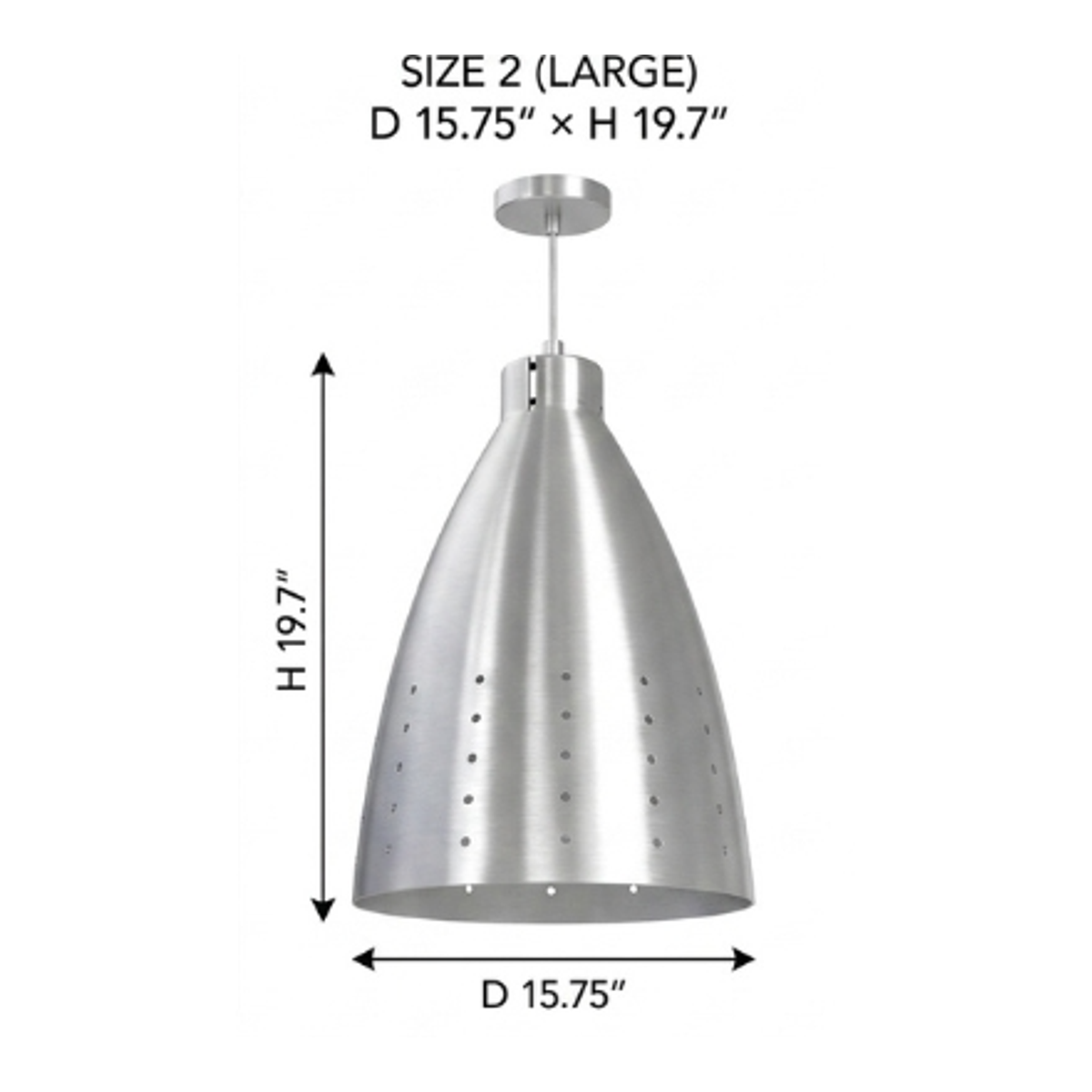 Silver Aluminum Pendant Light for Kitchen Island, Dining Room & Modern Interiors