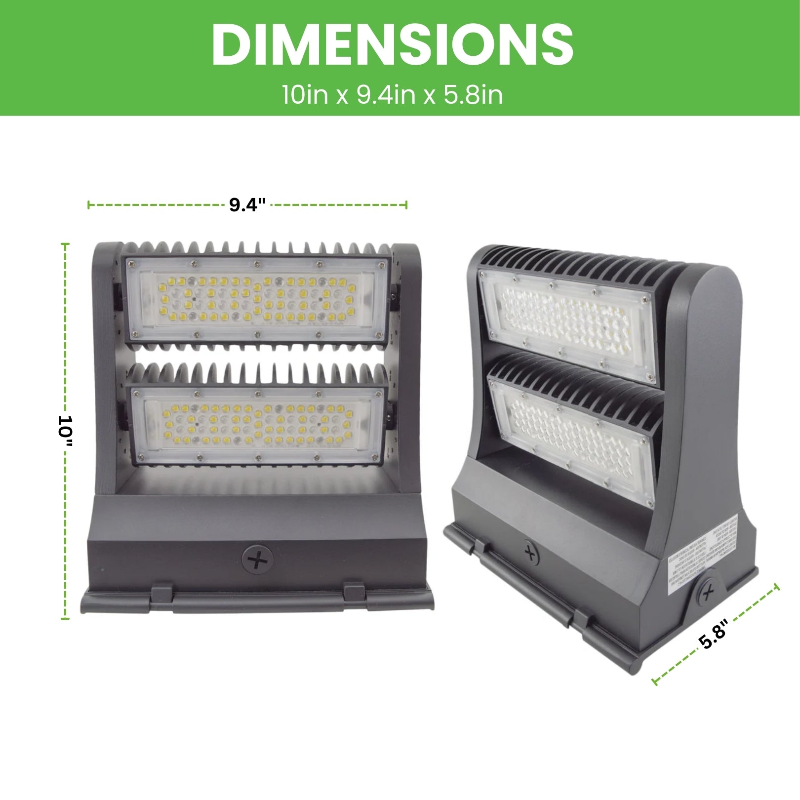 LED Rotatable Wall Pack w/ JBox- 80W - (UL+DLC)