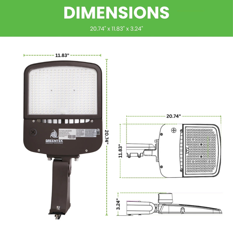 LED Street Light - 200W - 28,700 Lumens - Shorting Cap - Direct Mount - AL5 Series - UL+DLC 5.1