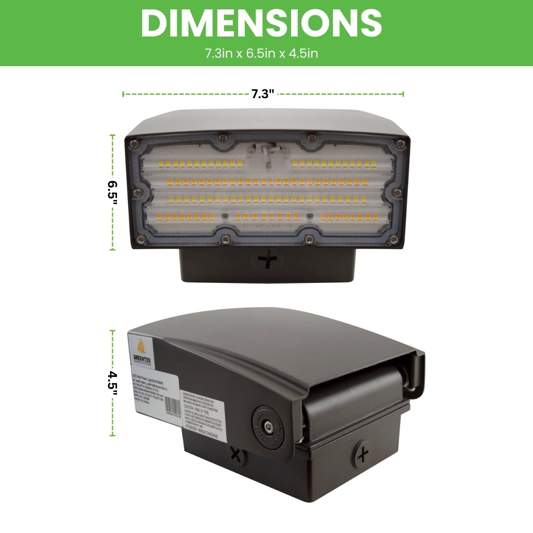 LED Adjustable Wall Pack - 30W - 4200LM - CCT Selectable - Photocell Included - (UL + DLC 5.1)