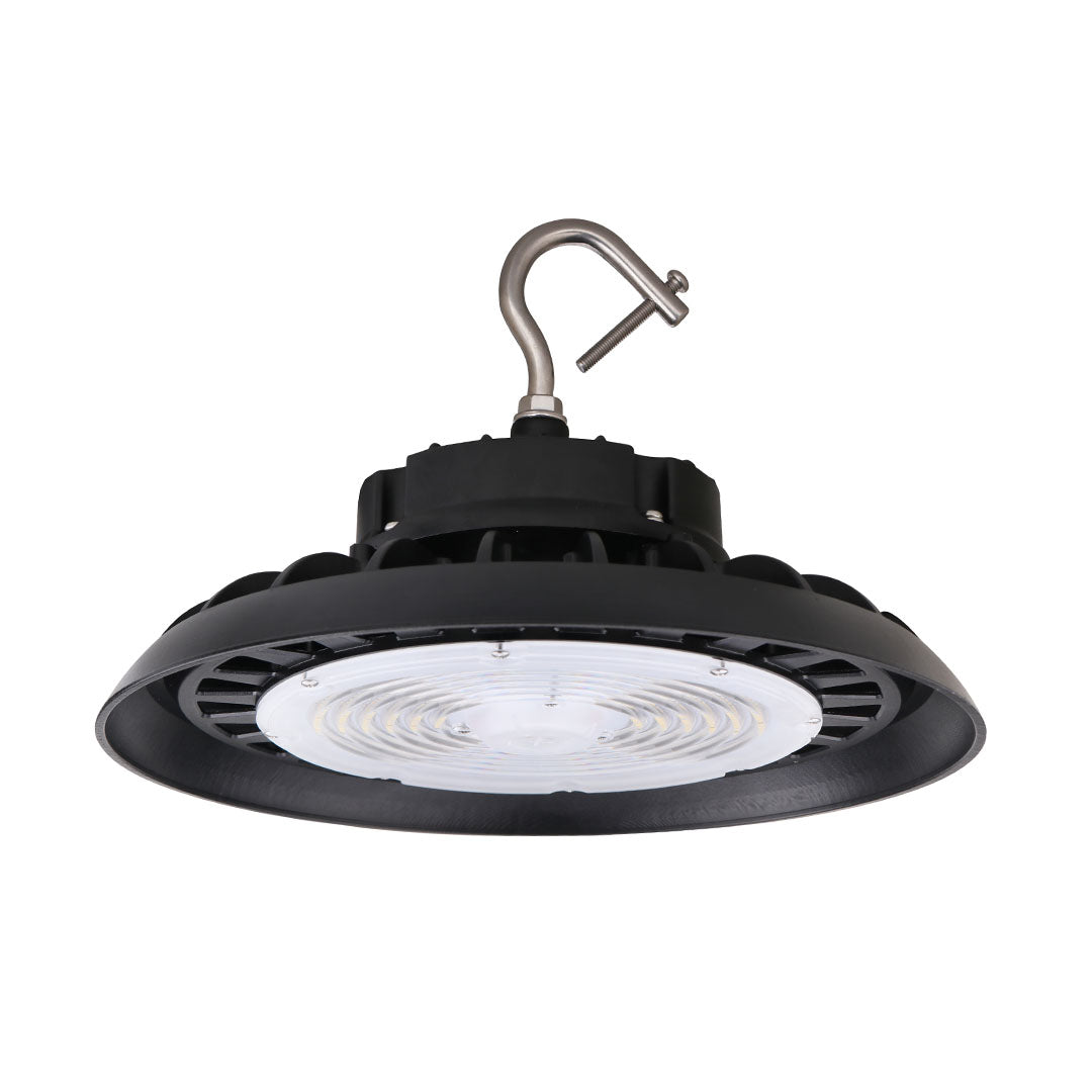 LED High Bay - 150W - 21,200 Lumens - UFO4 - Hook Mount - Black / White - UL+DLC5.1