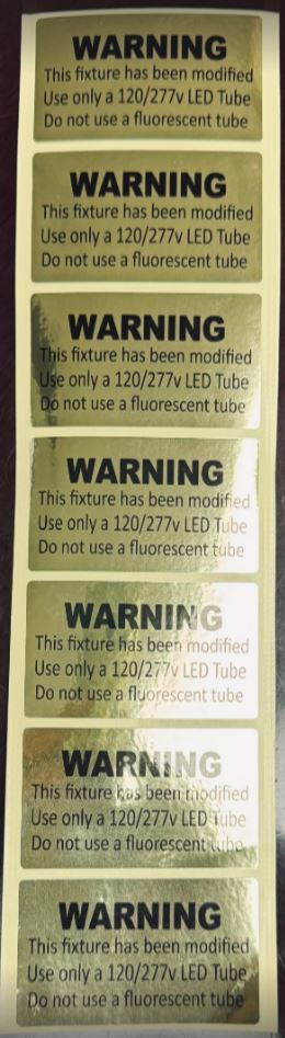 Single Use Led Sticker Warning Warning Stickers - Bypass Installation -7 Labels
