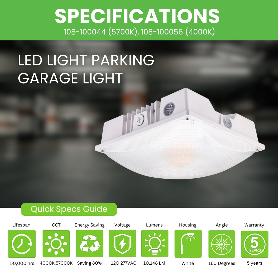 75W LED Canopy Light | 75W Outdoor Parking Garage Light In USA