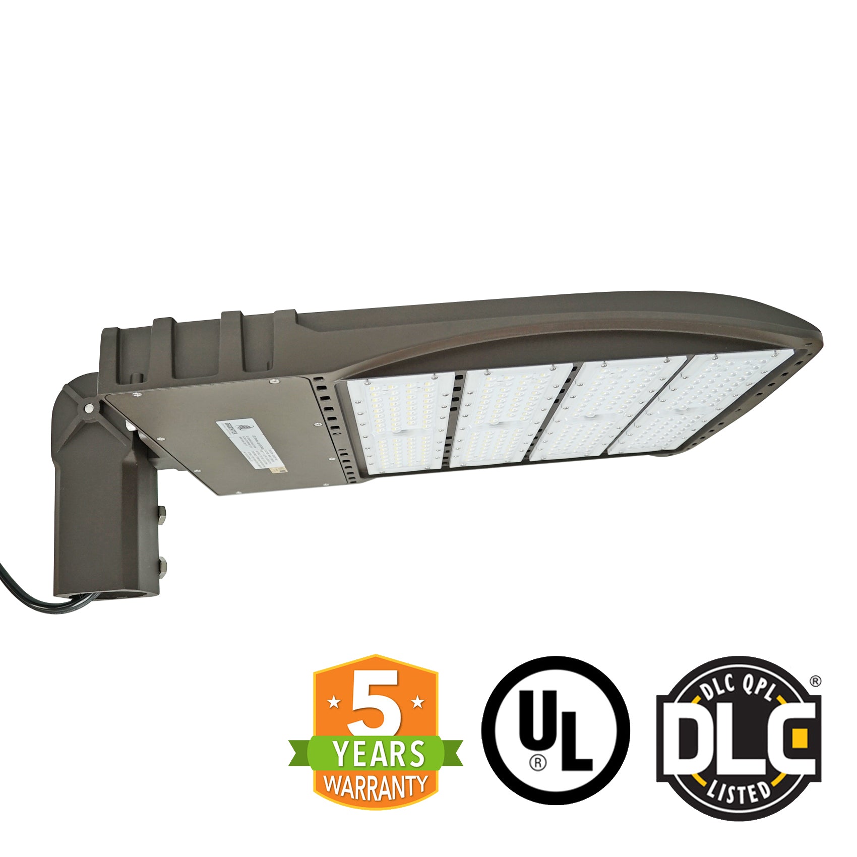 LED Street Light - 240W - Outdoor LED Luminaire Slip Fitter Mount - DLC Listed - With Shorting Cap - 5 Year Warranty - Green Light Depot