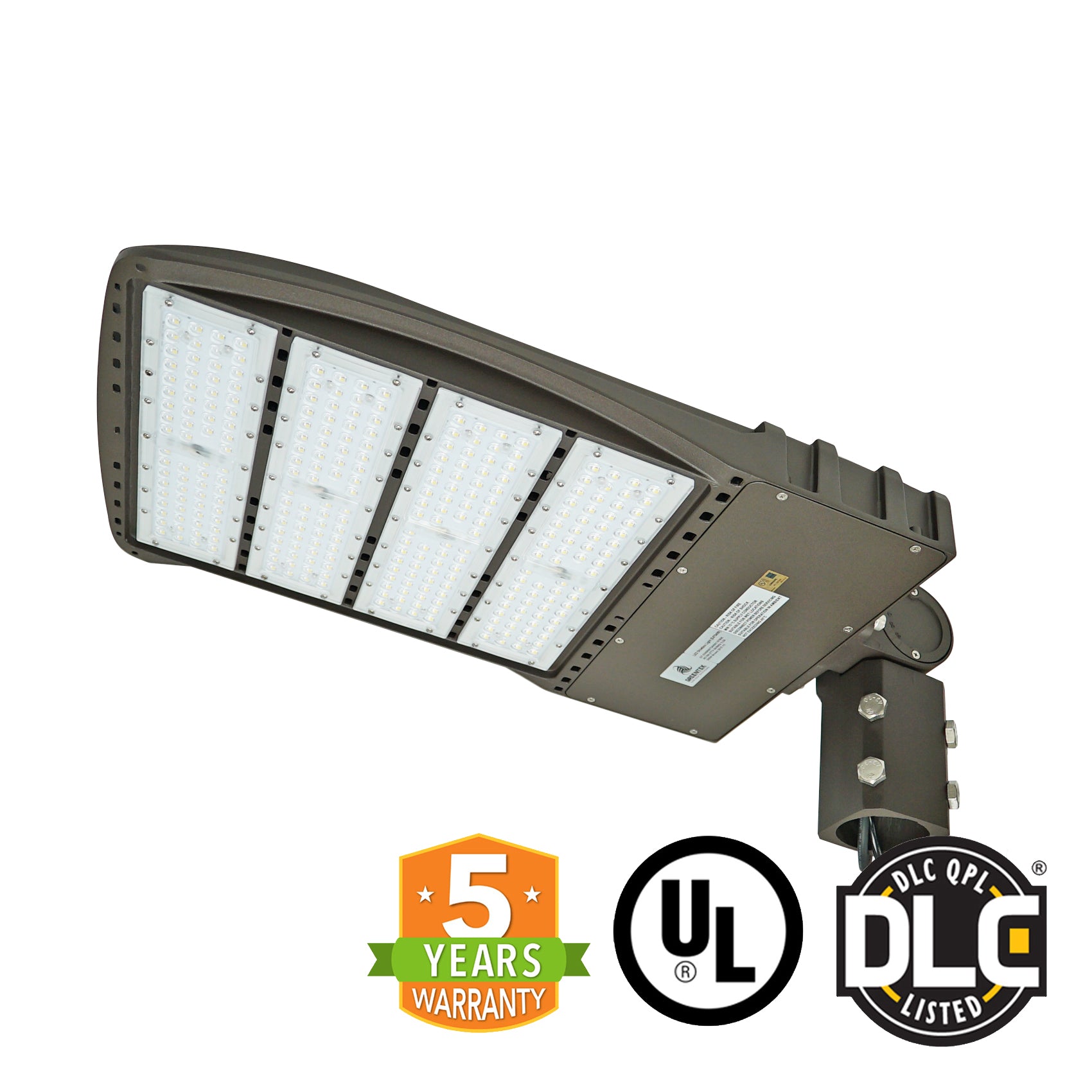 LED Street Light - 240W - Outdoor LED Luminaire Slip Fitter Mount - DLC Listed - With Shorting Cap - 5 Year Warranty - Green Light Depot