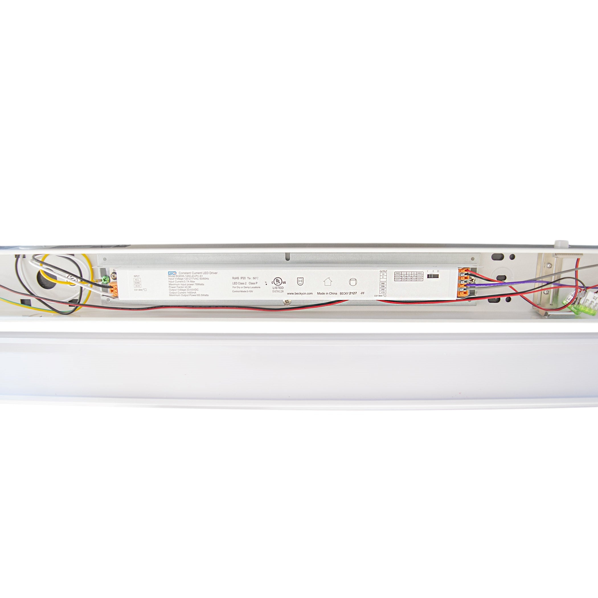8ft LED Strip Light - Selectable Wattage - 50W 60W 70W - 9,450 Lumens - UL, DLC