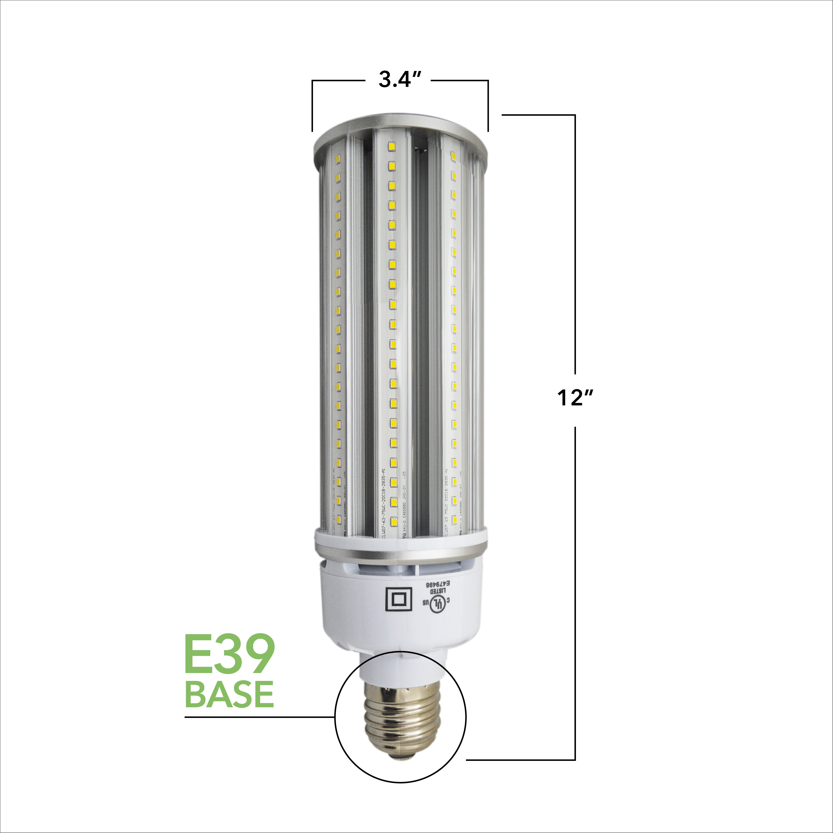 75W LED Corn Light Bulb - Replacement for Fixture 300W MH/ HPS/ HID - 3 Year Warranty - 4kV Surge Protection - (UL)