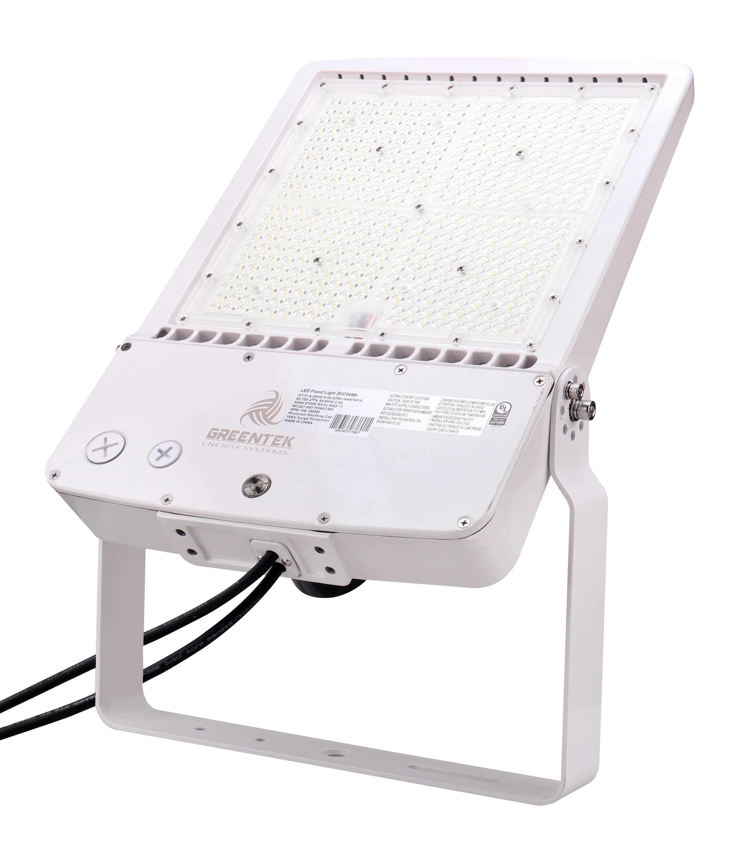 LED Flood Light - FL4 - 300W - 43500LM -  Flood Mount - White - DLC