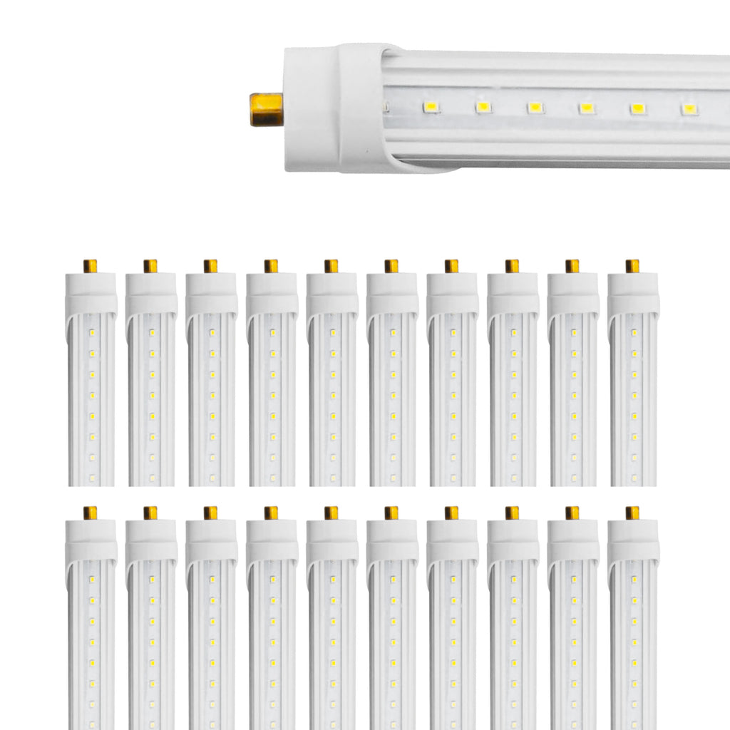 8ft 40W LED Linear Tube - 20 Pack - Fa8 Socket - Bypass - (ETL)