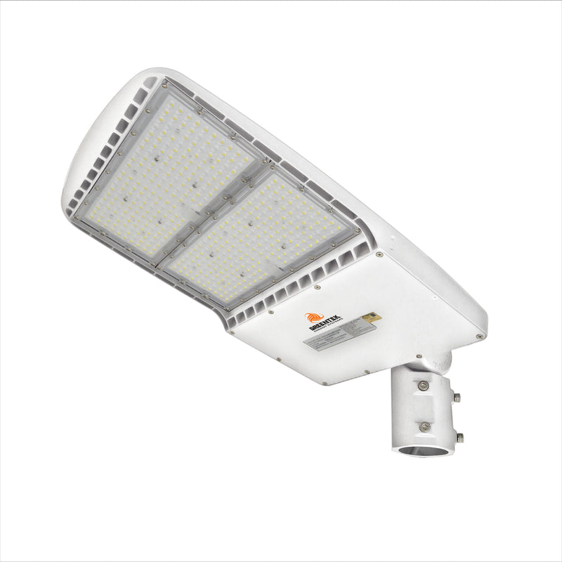 LED Street Light - 300W - 42,000 Lumens - Shorting Cap - Slip Fitter Mount - AL2 Series - UL+DLC (White)