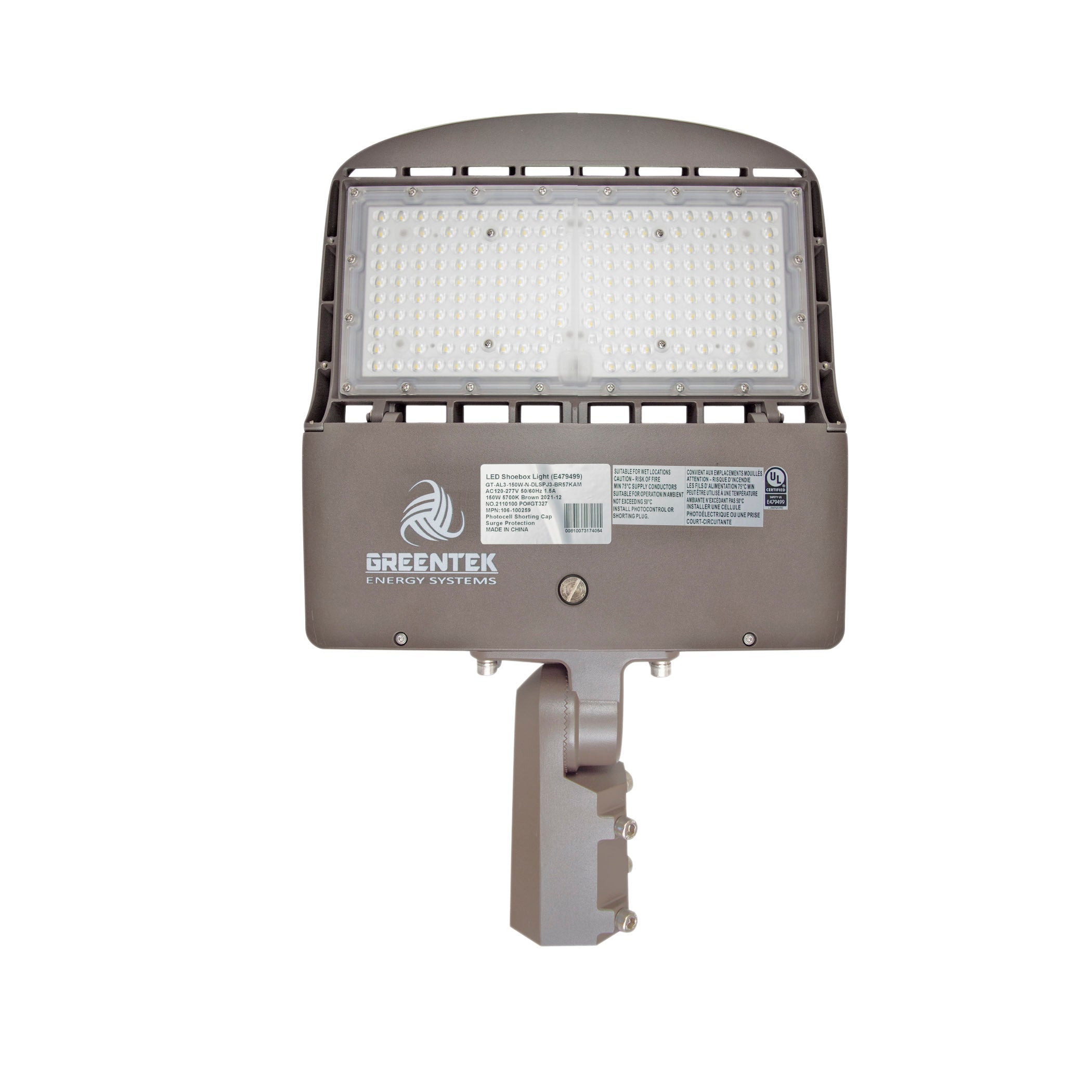 LED Street Light - 150W - 21,000 Lumens - Shorting Cap - Slip Fitter Mount - AL3 Series - UL+DLC