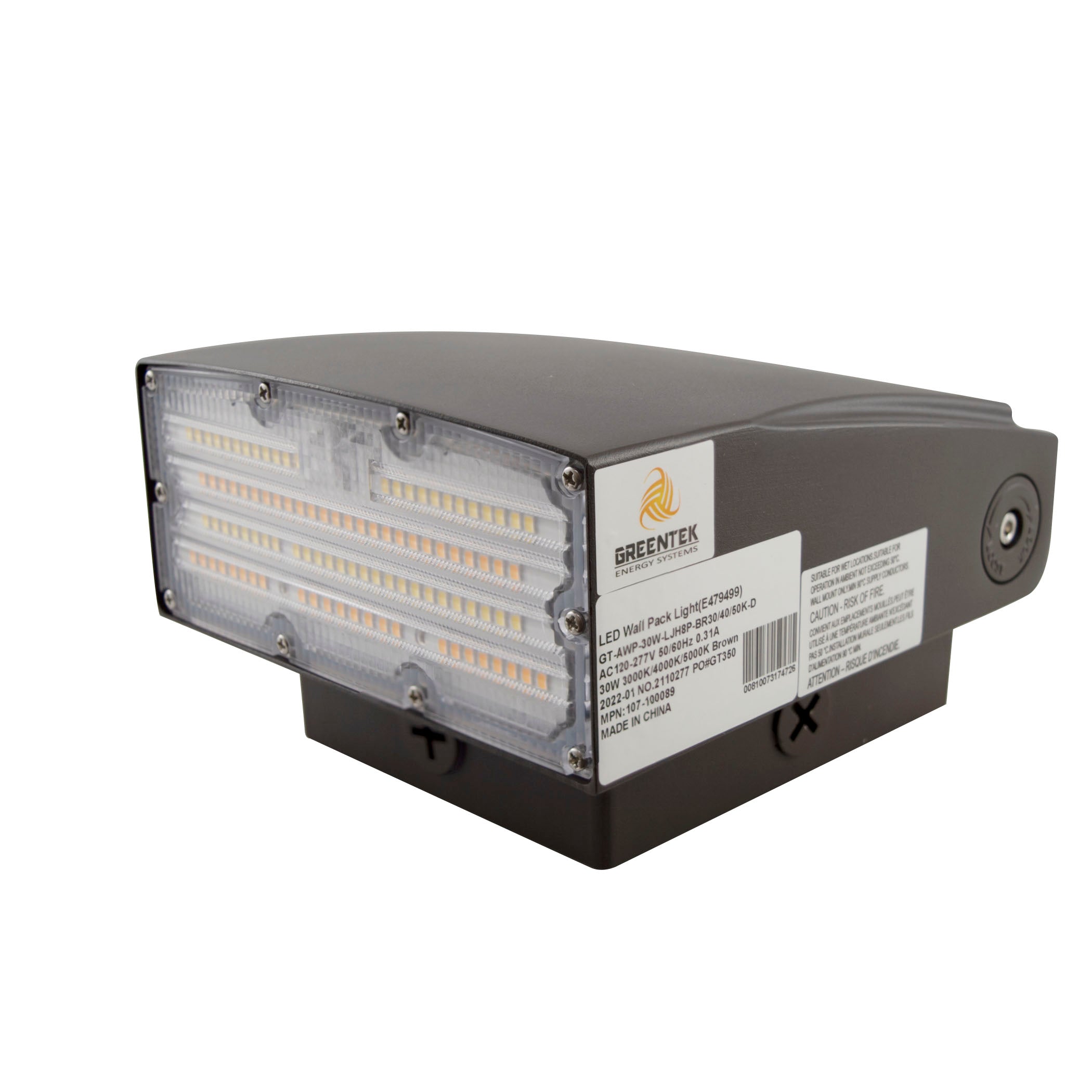 LED Adjustable Wall Pack - 30W - 4200LM - CCT Selectable - Photocell Included - (UL + DLC 5.1)