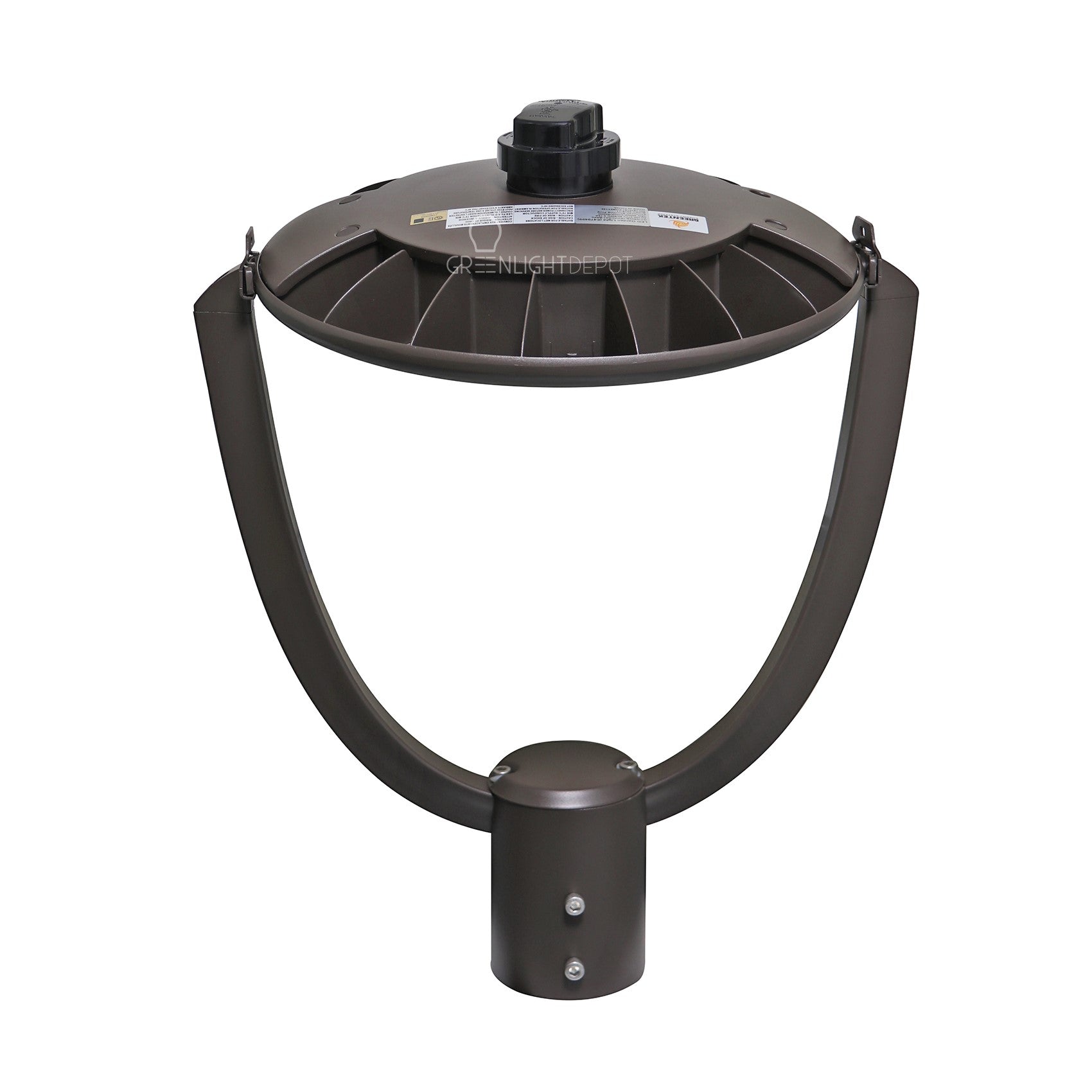 LED Post Top Light - Selectable Color Temperature - 75W - Black - Shorting Cap