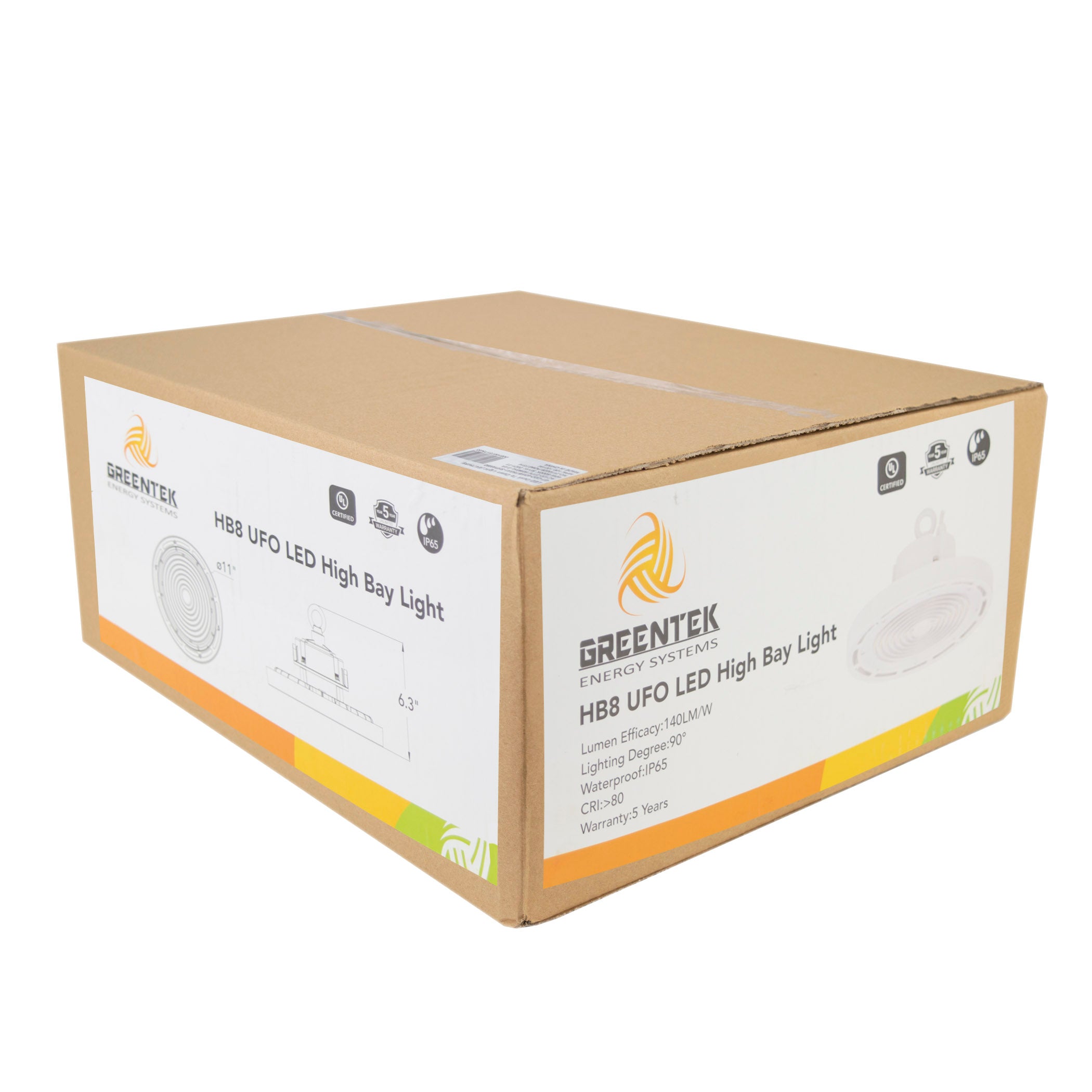 LED High Bay - 150W - 21,200 Lumens - HB8 - Hook Mount - 6kV Surge Protector - UFO Series - White - UL+DLC5.1