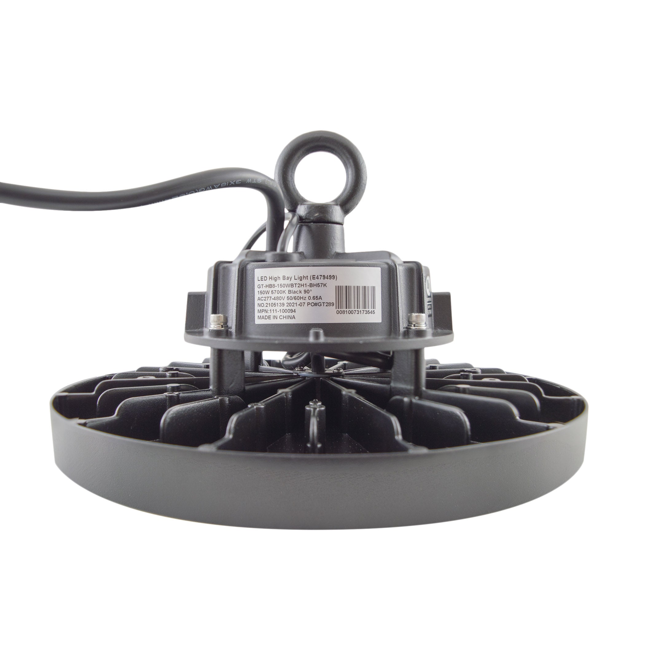 LED High Bay UFO - 100W - 14,100 Lumens - HB8 - Hook Mount - 6kV Surge Protector - UFO Series - UL+DLC5.1