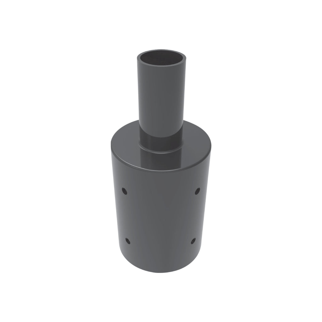 LED Shoebox Adapter Mount - Vertical Tenon - Round Pole - 5.75" base