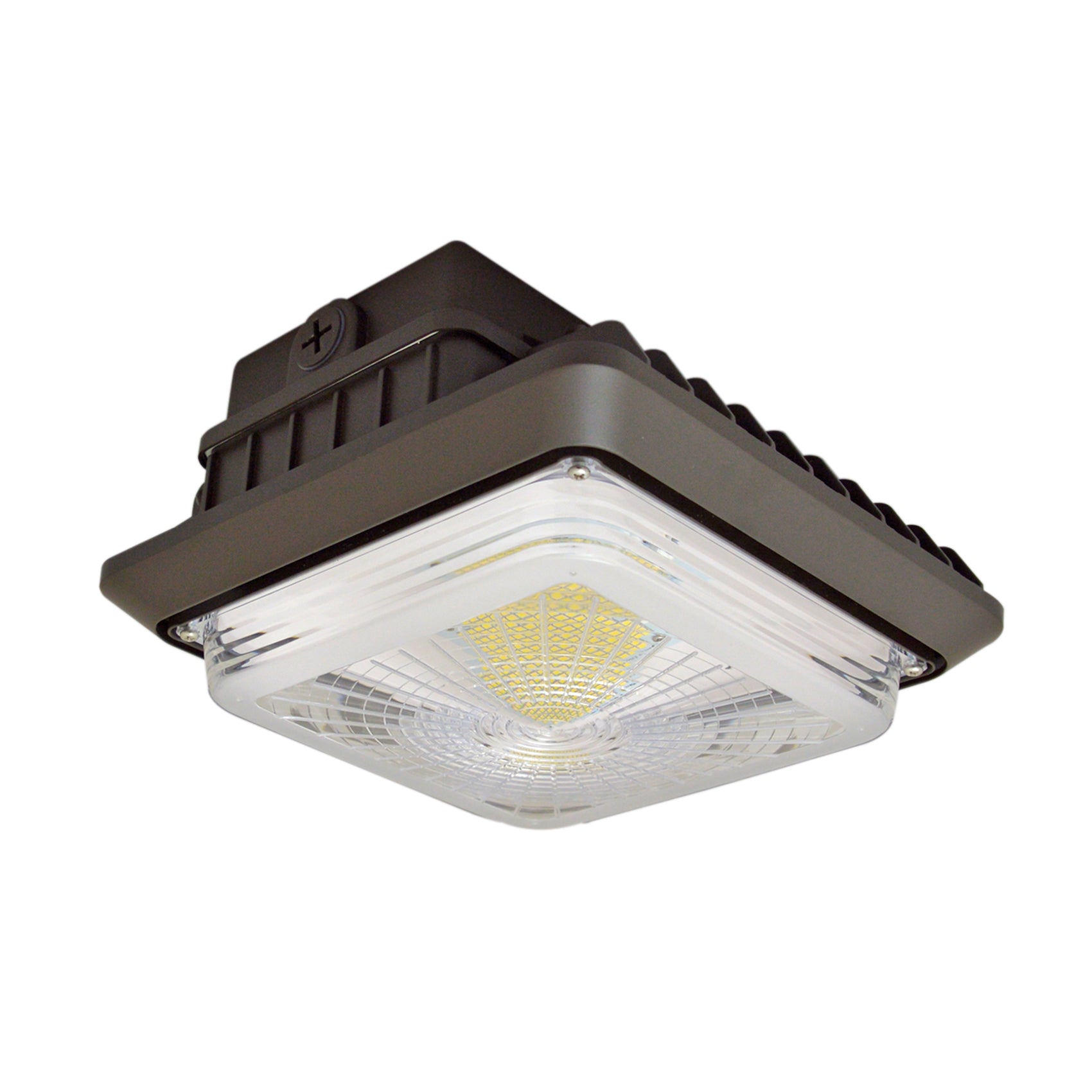 LED Canopy Light - 100W Outdoor Parking Garage Light - Brown - (UL+DLC Listed)