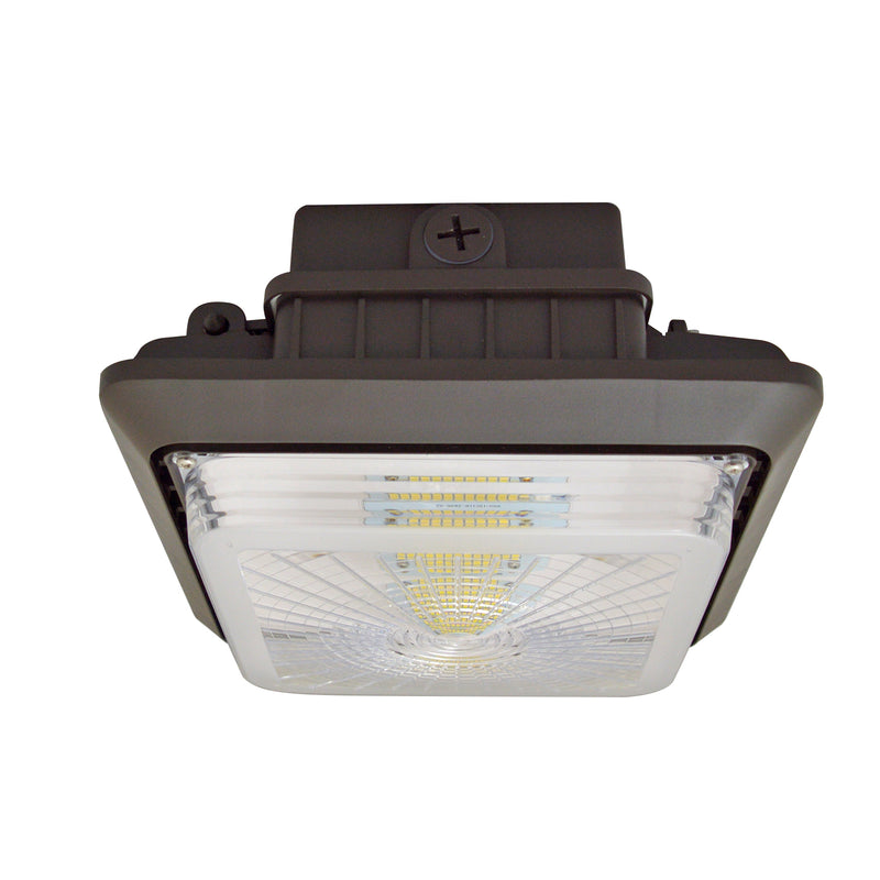 LED Canopy Light - 100W Outdoor Parking Garage Light - Brown - (UL+DLC Listed)