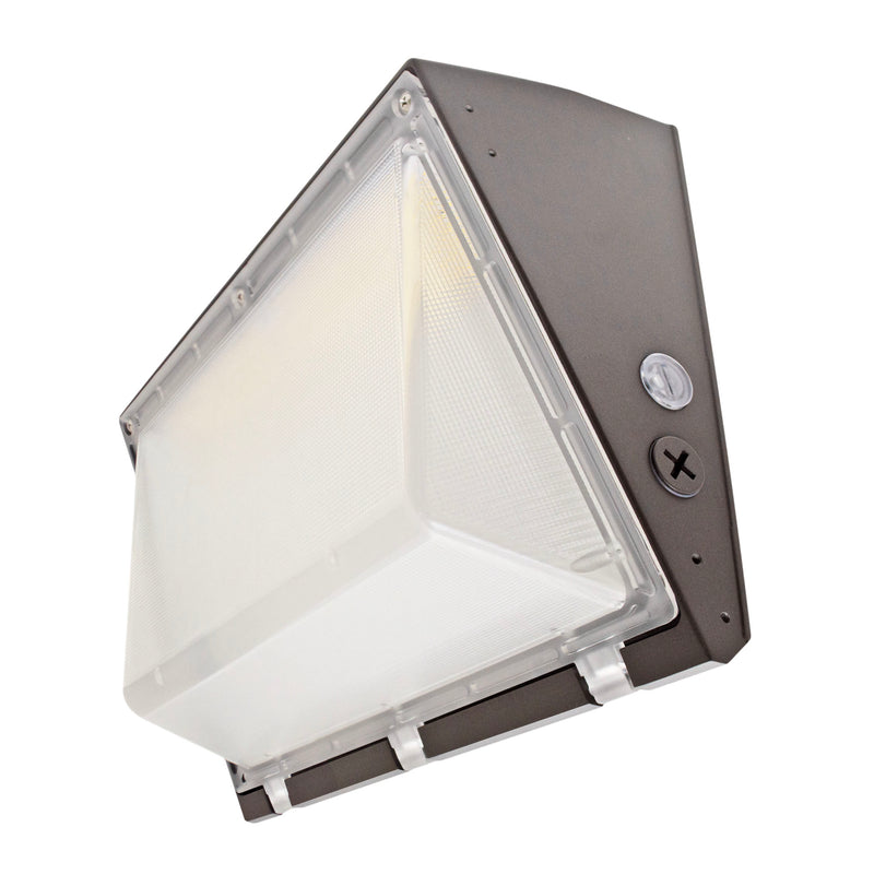 LED Wall Pack Light - 60W - 9,595 Lumens - Photocell Included - SWP4 - Forward Throw - DLC Listed