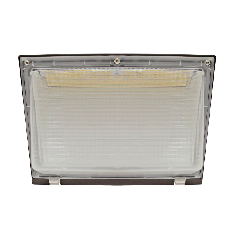 LED Wall Pack Light - 60W - 9,595 Lumens - Photocell Included - SWP4 - Forward Throw - DLC Listed