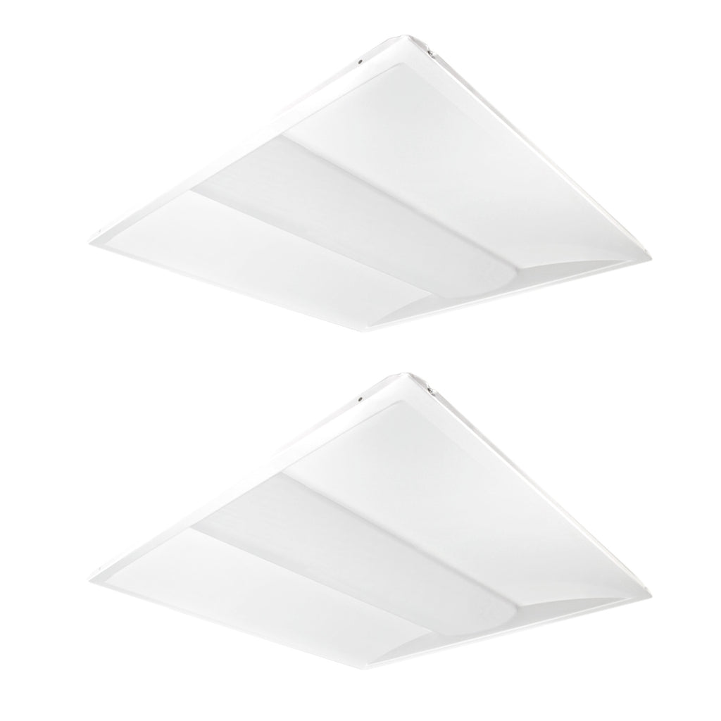 LED Troffer Light - 2' X 2' - 40W - 2 Pack - Dimmable - (UL + DLC 5.1)