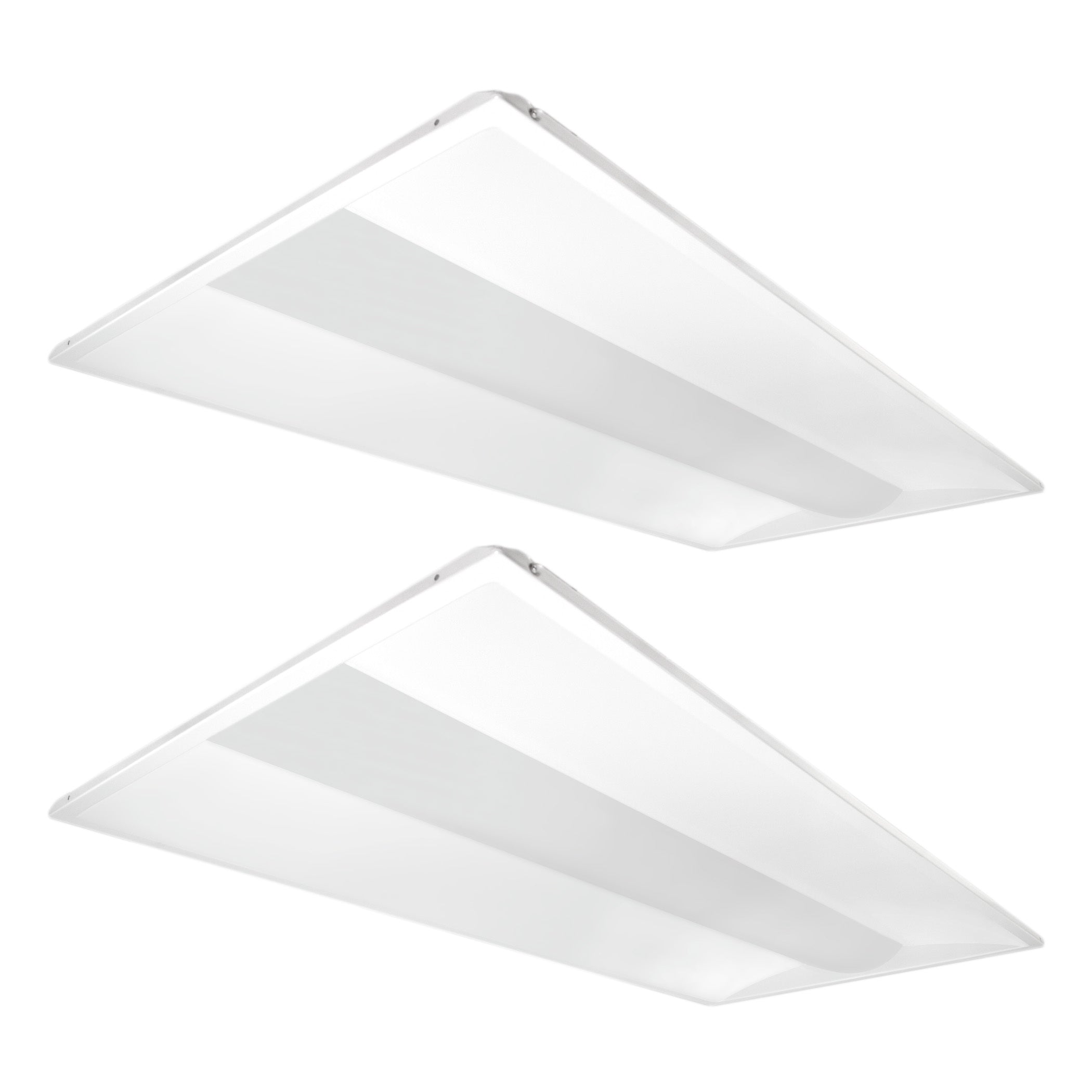 LED Troffer Light - 2' X 4' - 50W - 2 Pack - Wattage Tunable (30W/40W/50W) and CCT Selectable (3500/4000/5000K)- Dimmable - (UL + DLC 5.1)