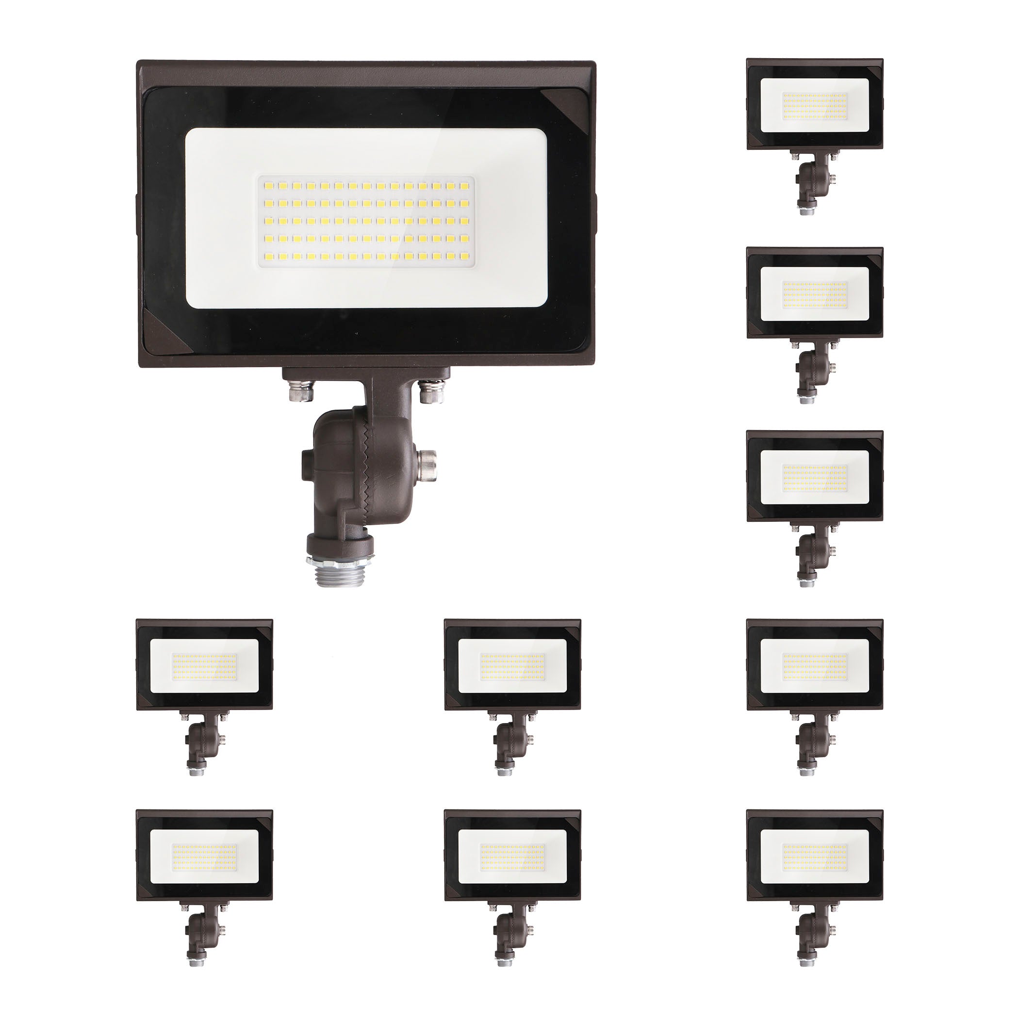 LED Flood Light - 50W - 5750LM -  Knuckle Mount - Landscape - (UL)