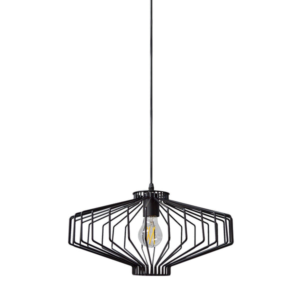 Industrial Caged Iron Pendant Light