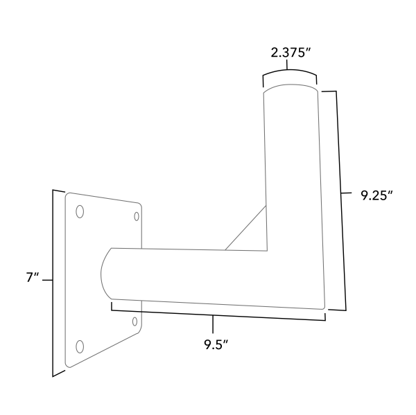 90° Degree Mounting Bracket with Tenon - Green Light Depot