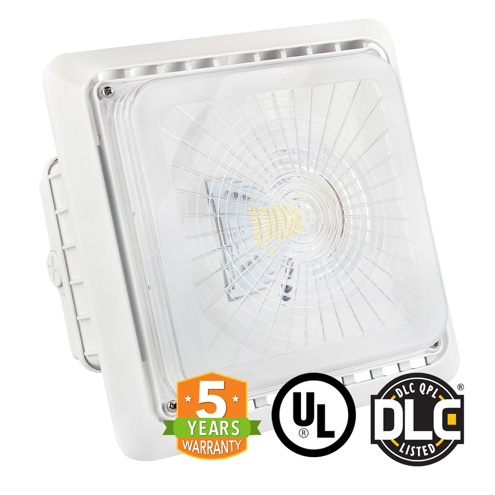 LED Canopy Light - 100W Outdoor Parking Garage Light - (UL+DLC Listed) - Green Light Depot