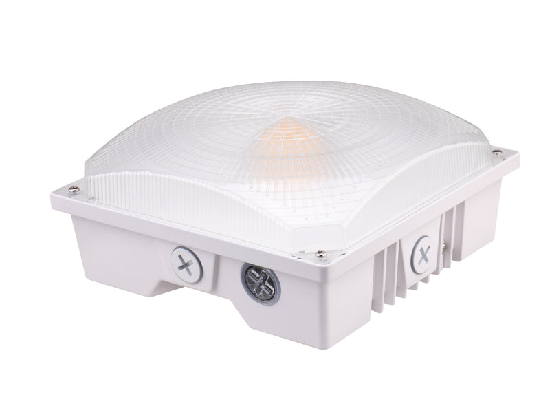 LED Canopy Light - 40W - Outdoor Parking Garage Light -  PGD - White - (UL+DLC 5.1)