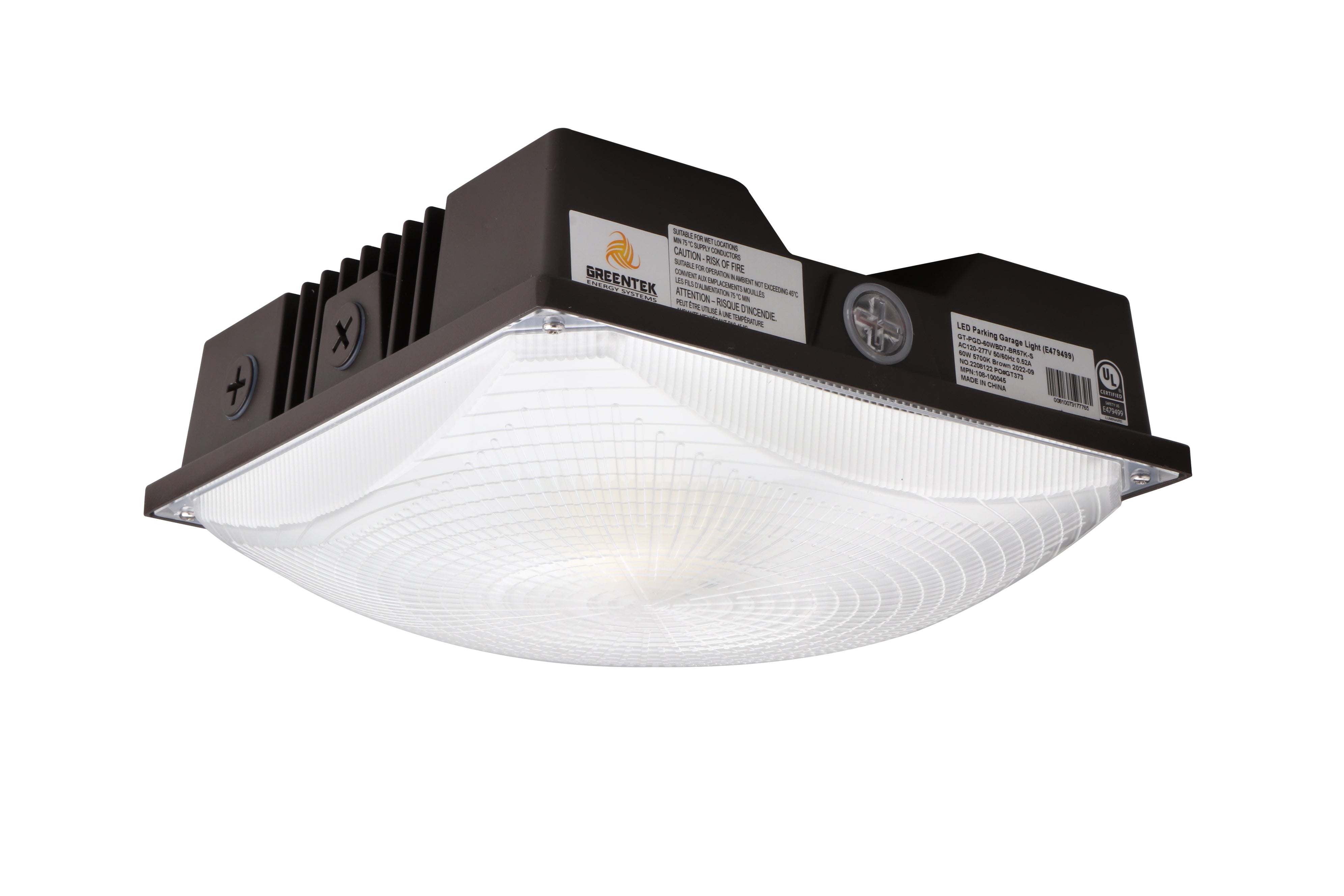UL DLC 60W Outdoor Canopy Light | LED Garage & Parking Illumination
