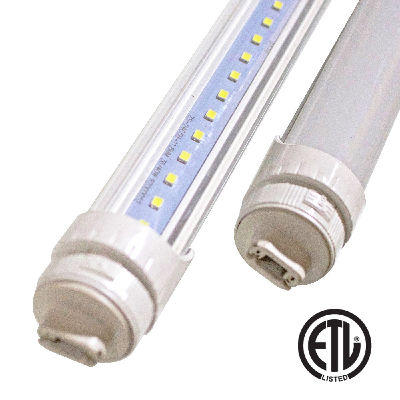 8ft 40W LED Tube - R17D Base - 20 Pack - High Output Base - Bypass ...