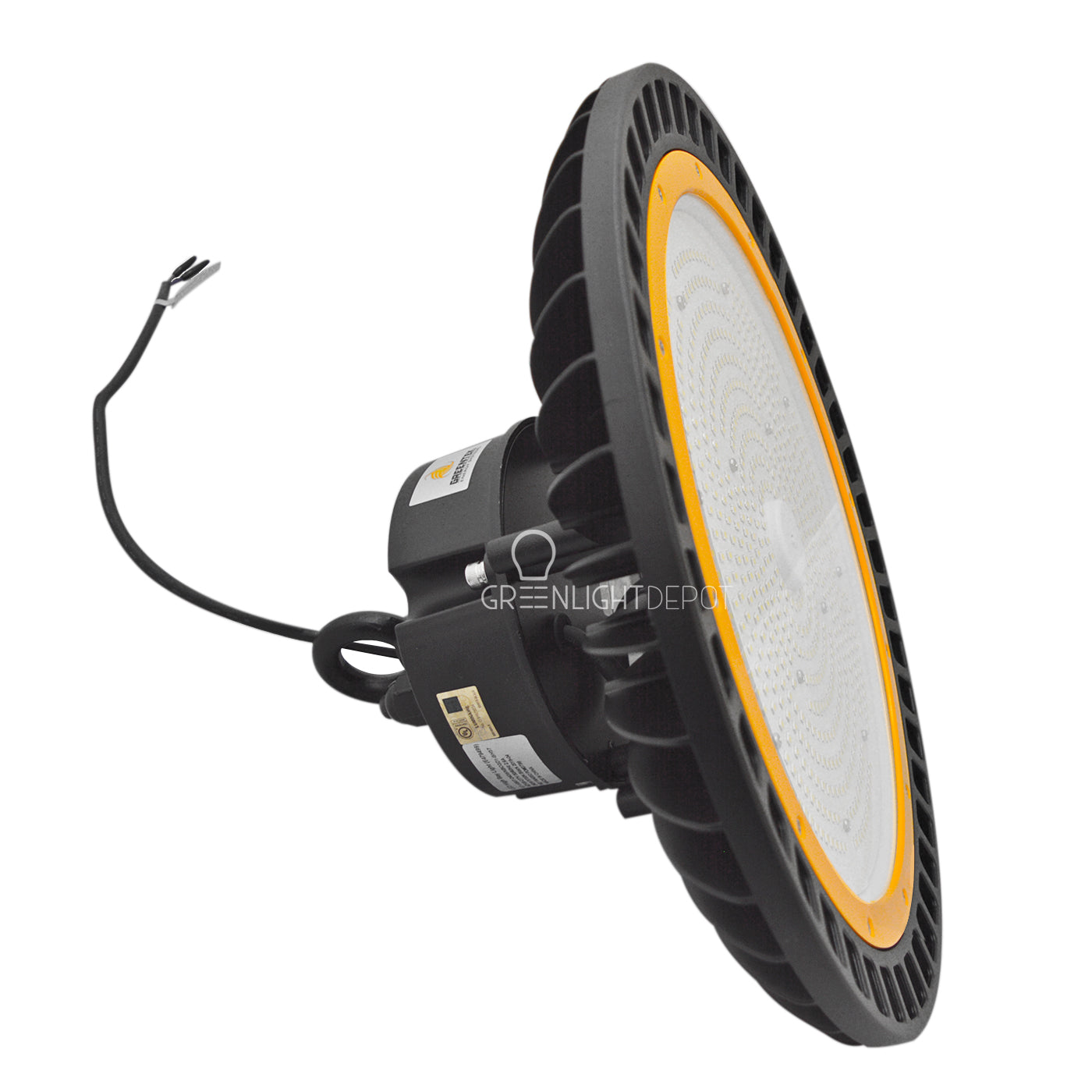LED High Bay - 240W - 34,800 Lumens - 200V to 480V - Hook Mount - Tempered Glass - UFO Series - UL