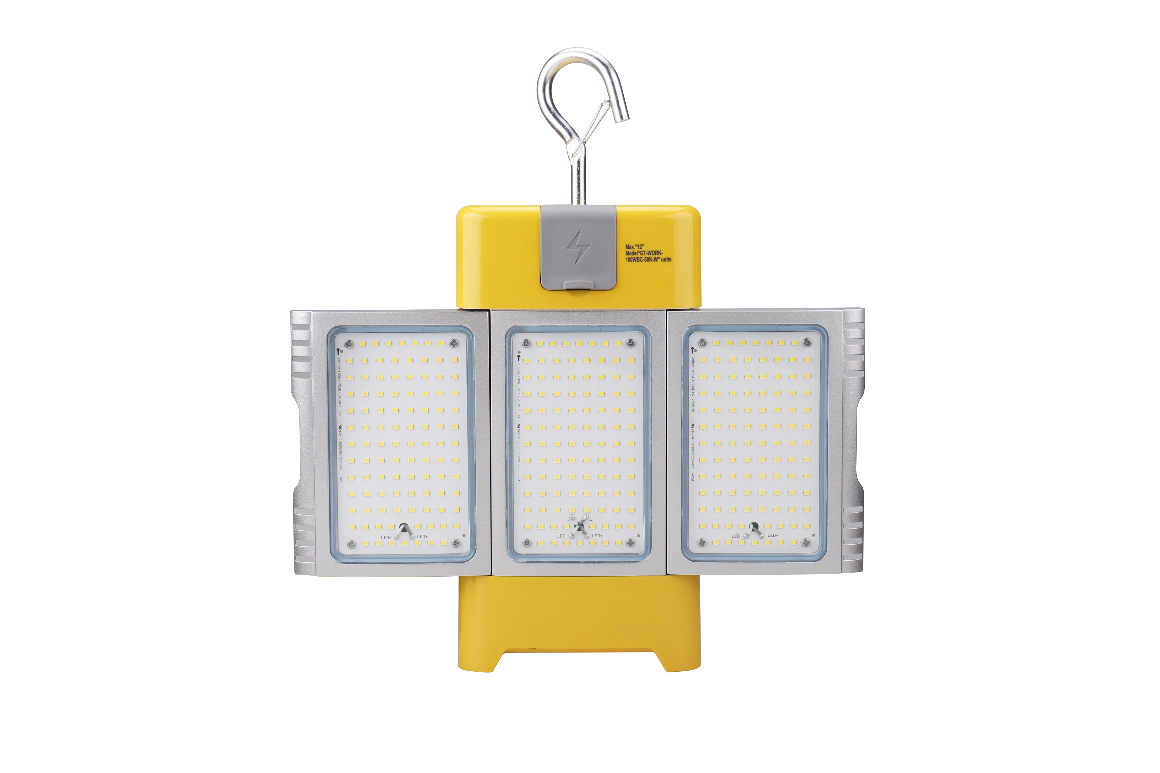 100W LED Temporary Work Light - Industrial LED Corn Light - 14,800 Lumens - Hook Mount - Linkable - UL