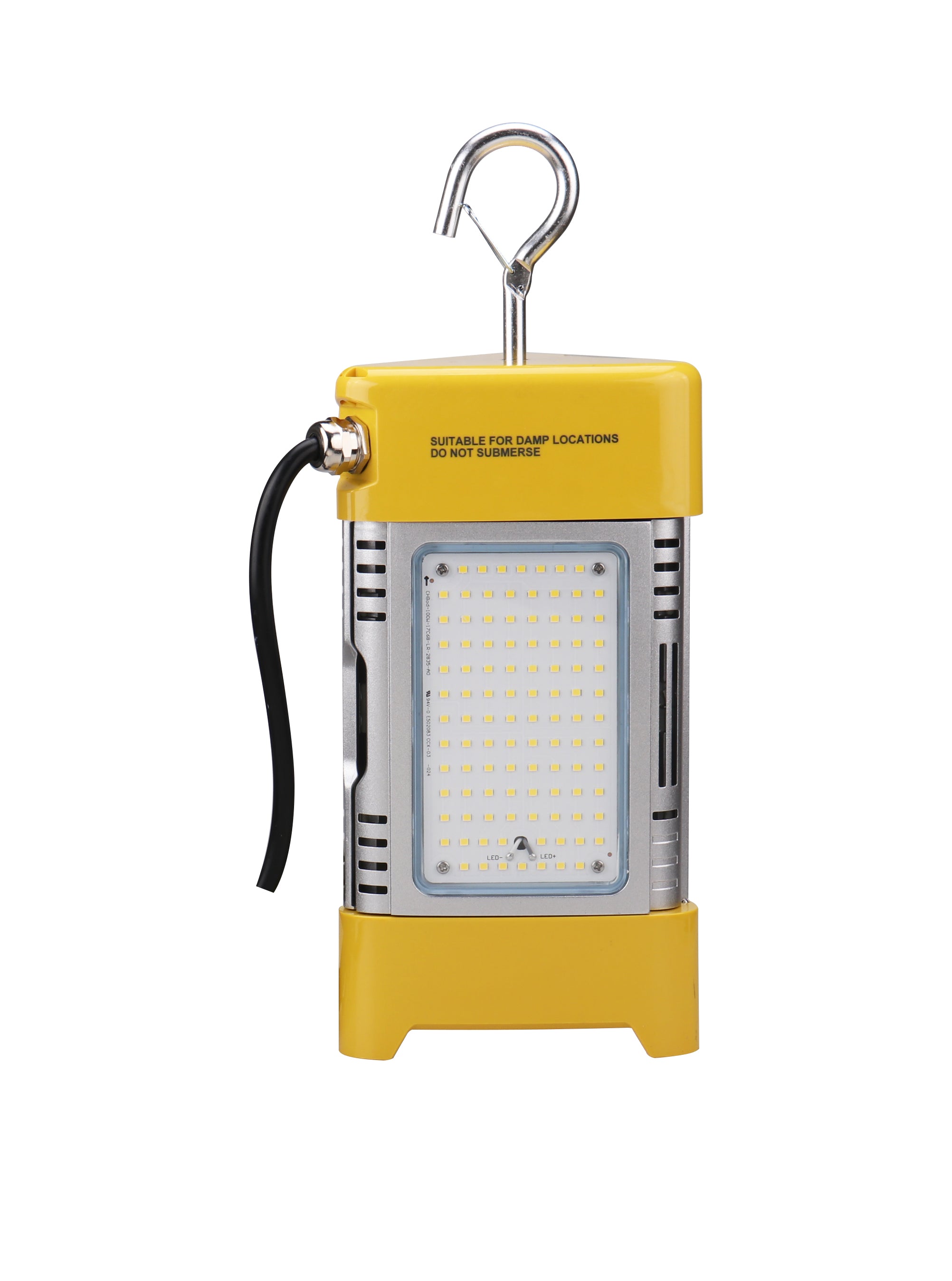 100W LED Temporary Work Light - Industrial LED Corn Light - 14,800 Lumens - Hook Mount - Linkable - UL