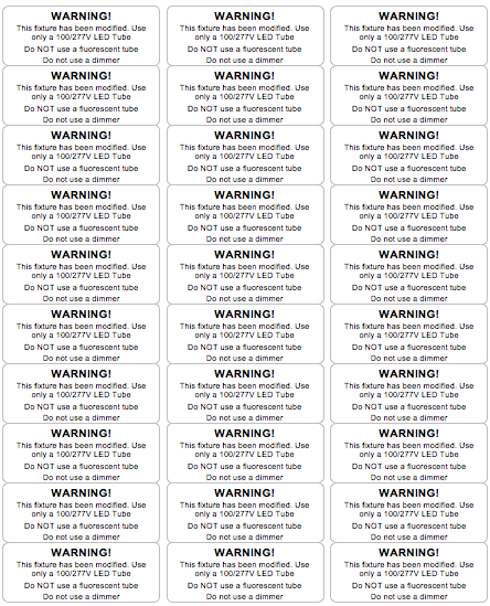 Warning Stickers - Bypass Installation - 8 Labels – Green Light Depot