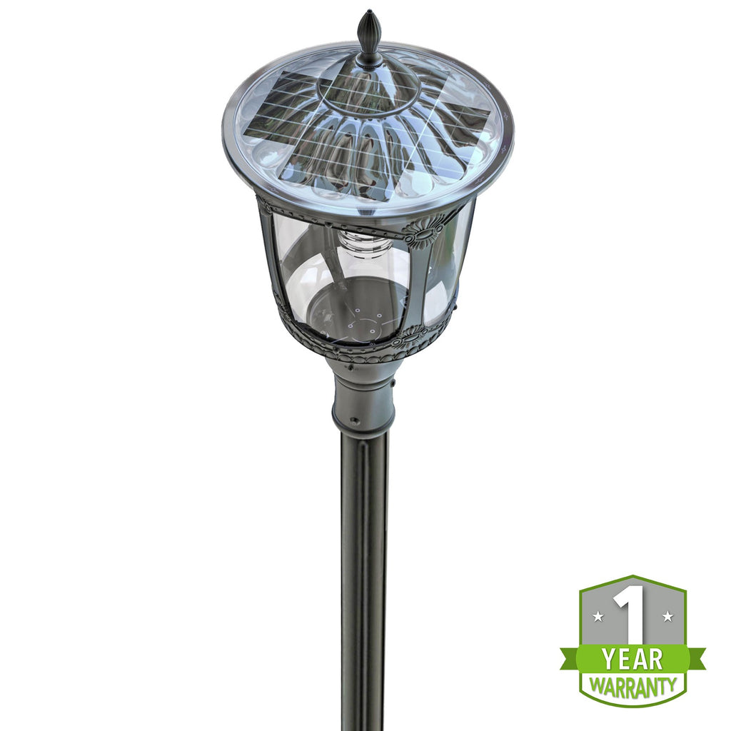 Solar LED Post Top - LED Street Light - 2000Lm - Green Light Depot