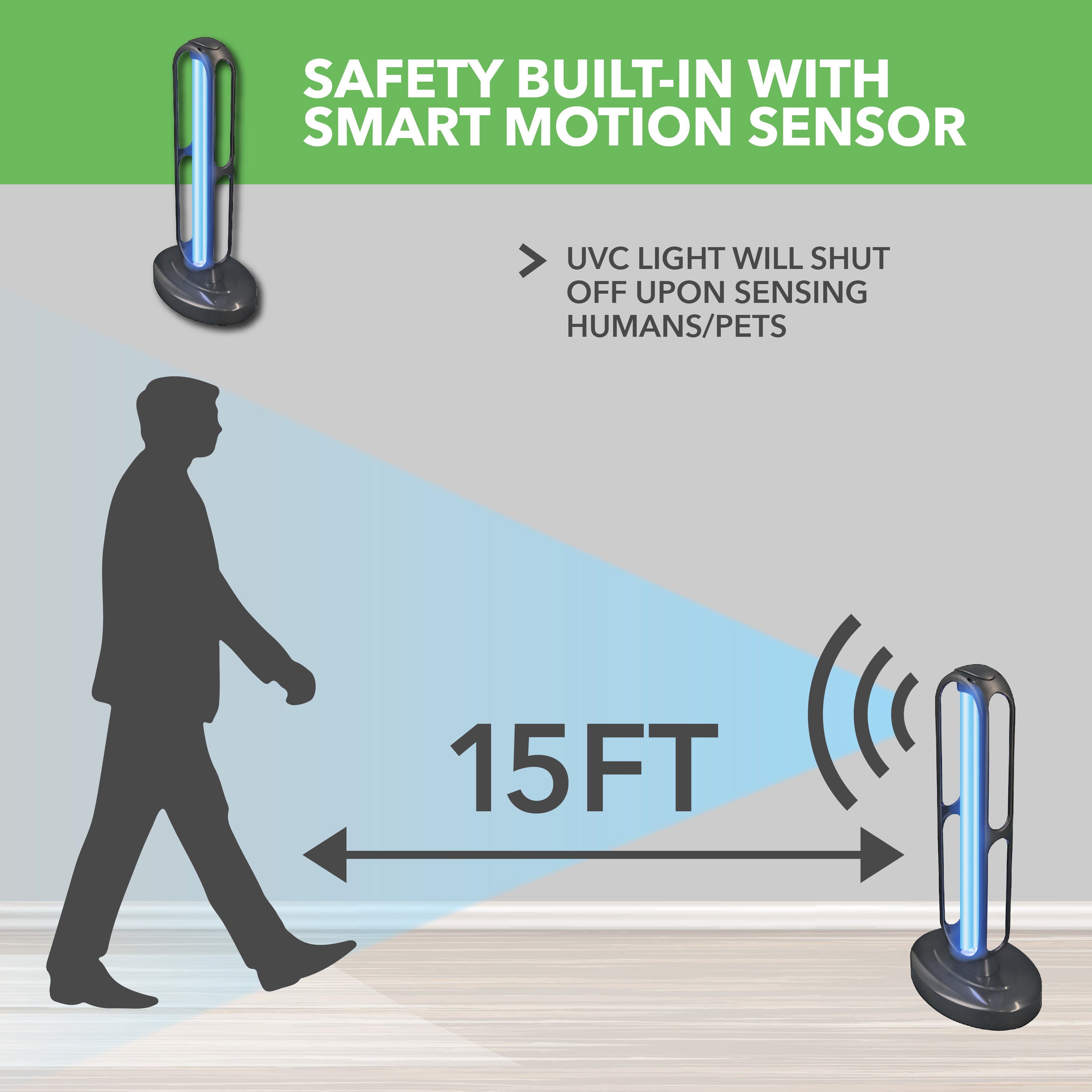 UV Sterilization Lamp - 58W - Safety Features