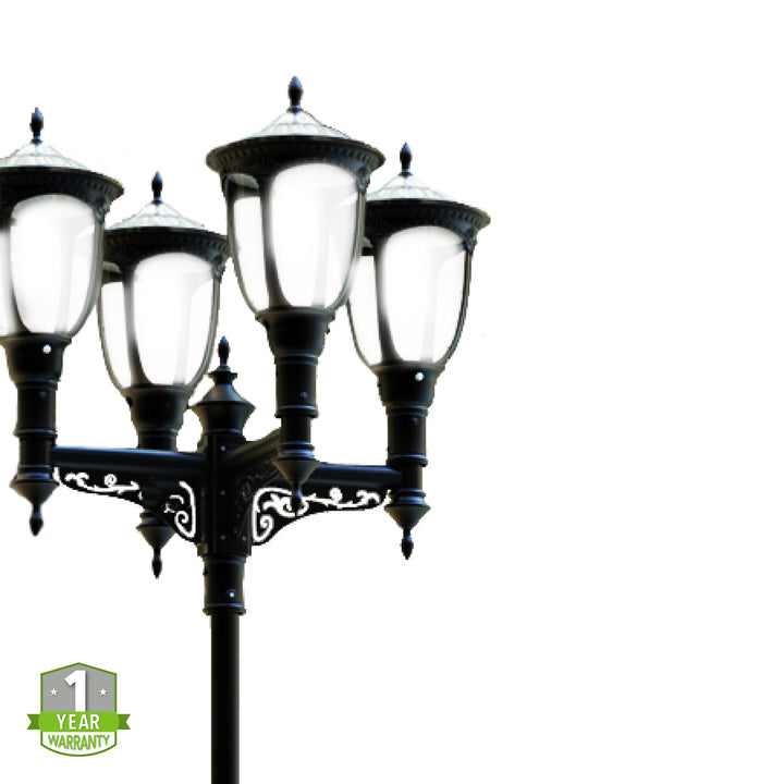 Solar LED Post Top - LED Street Light - 2000Lm - Green Light Depot