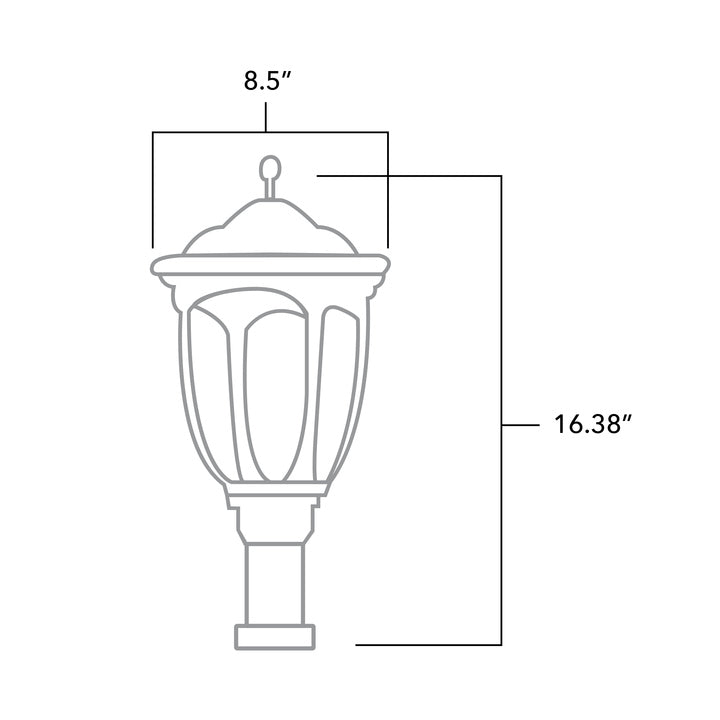 Solar LED Post Top - LED Street Light - 2000Lm - Green Light Depot