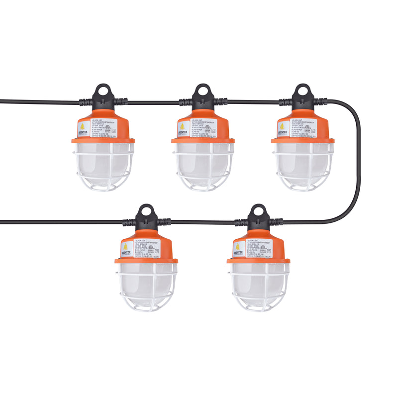 100W LED Temporary Work Light - Construction String Light - 50ft ...