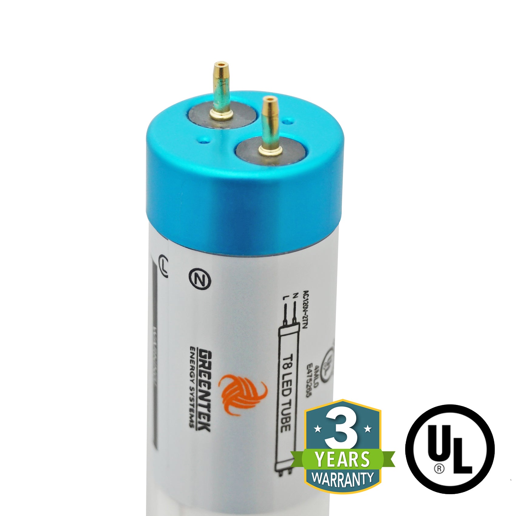 4ft 18W LED Linear Tube - Glass - Single End Bypass - Ballast Bypass - (UL Type B) - Green Light Depot